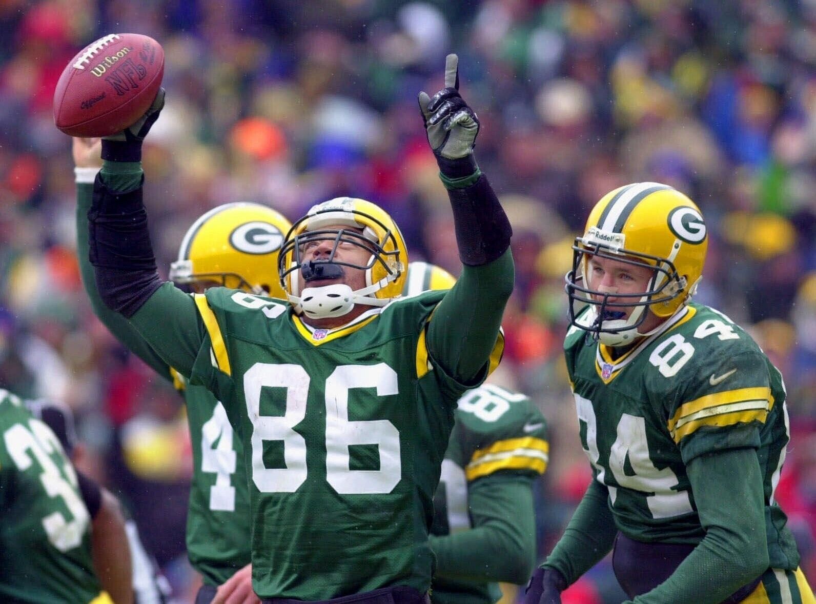 Antonio Freeman Signed Green Bay Packers Logo Football / Super Bowl XXXI Champ