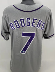 Brendan Rodgers Signed Colorado Rockies Jersey (Beckett COA) Gold Glove 2nd Base