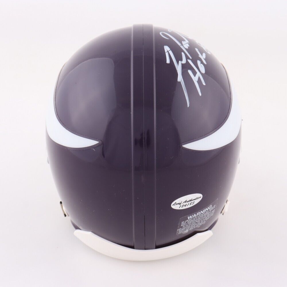 Fran Tarkenton Signed Minnesota Vikings Mini Helmet (Leaf COA) 9xPro Bowl Q.B
