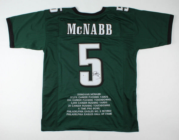 Donovan McNabb Authentic Signed Green Pro Style Framed Jersey