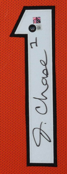 Ja'Mar Chase Autograph Orange Bengals Jersey Framed 37x45