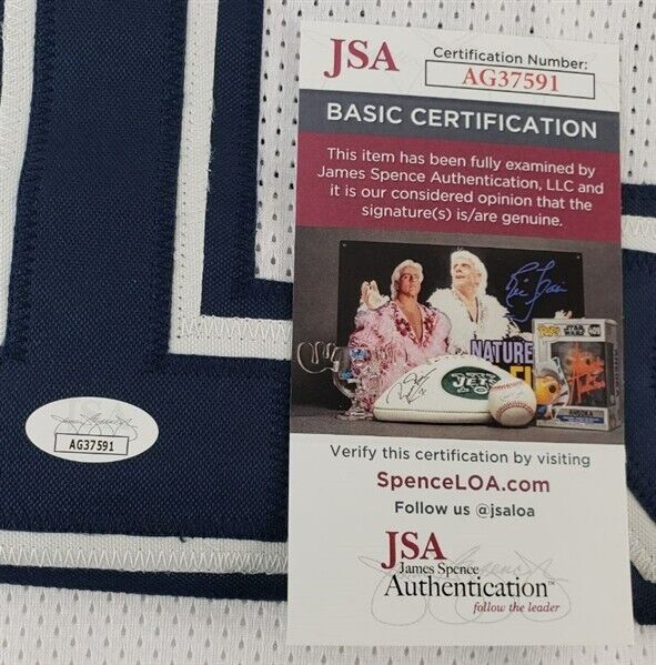 Michael Gallup Signed Cowboys White Jersey (JSA COA) Dallas 2018 3rd Rd Pick W.R