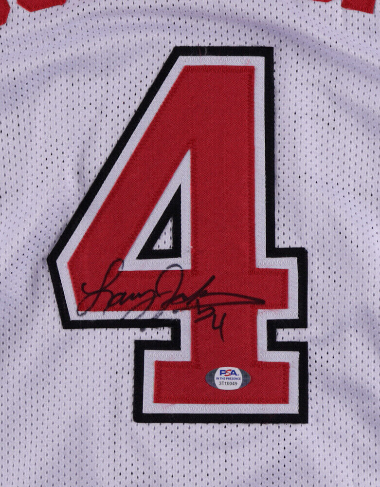 Larry Johnson Signed UNLV Runnin' Rebels Jersey (PSA COA) #1 Overall Pick 1991