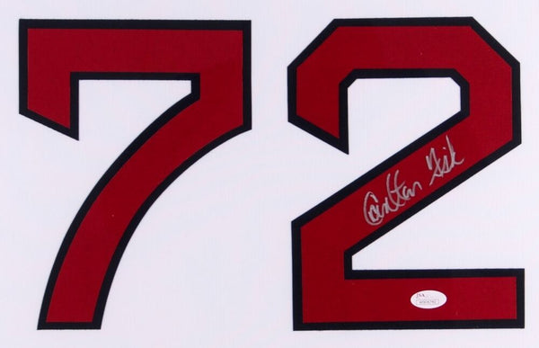 Carlton Fisk Signed Chicago White Sox 35x 43 Custom Framed Jersey (J –  Super Sports Center