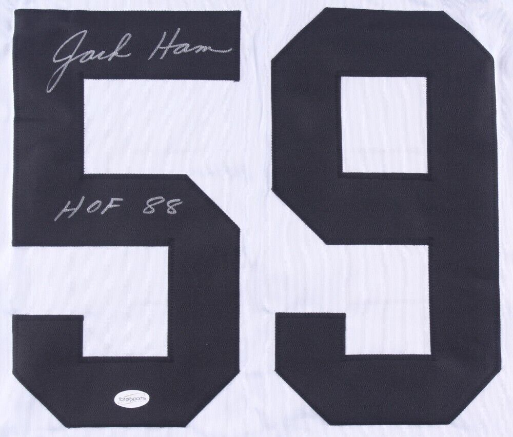 Jack Ham Signed Pittsburgh Steelers Jersey Inscribed HOF 88 (TSE) 8xPro Bowl L.B