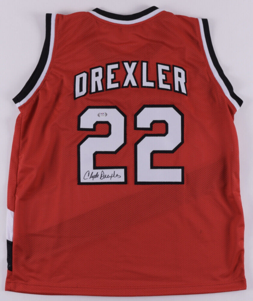 Clyde Drexler Signed Portland Trail Blazers Jersey (PSA/DNA COA) 10xNBA All Star