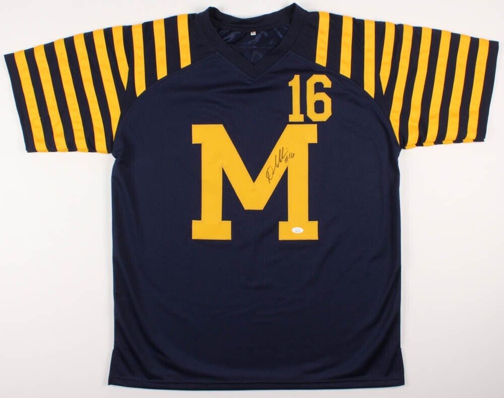Denard Robinson Signed Michigan Wolverines Throwback Jersey (Beckett) Jaguars RB