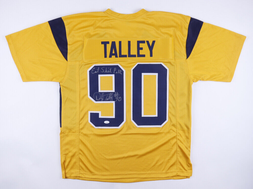 Darryl Talley Signed West Virginia Mountainers Jersey Insc Eat S*** Pitt JSA COA