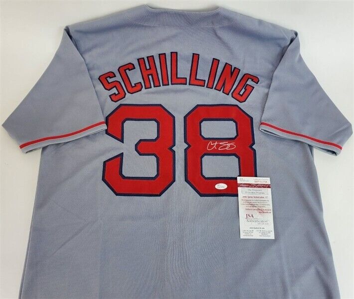 Curt Schilling Signed Boston Red Sox Jersey (JSA COA) 3xWorld Series Champion