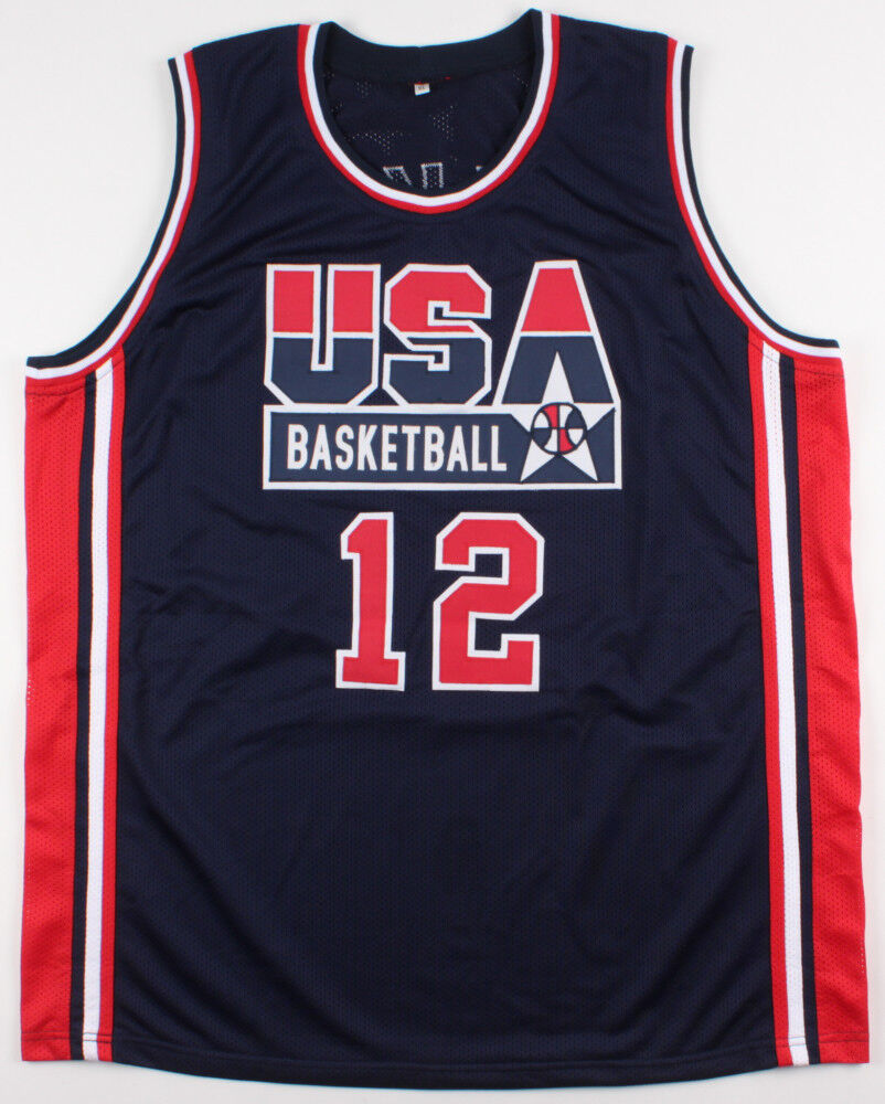 Dominique Wilkins Signed Team USA Jersey (JSA COA) Atlanta Hawks Small Forward