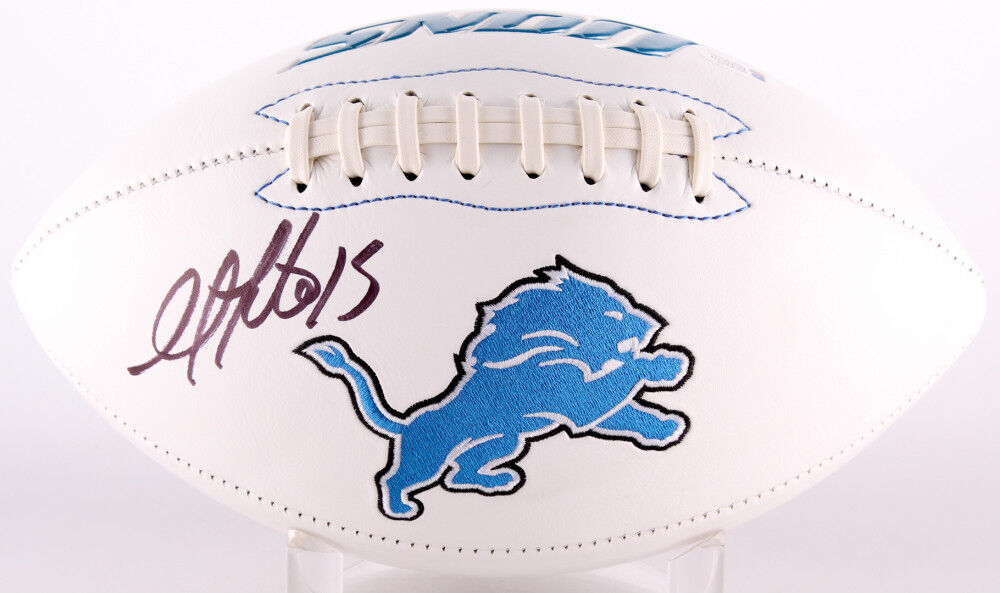 Golden Tate Signed Detroit Lions Logo Football (Beckett Hologram) All Pro W.R