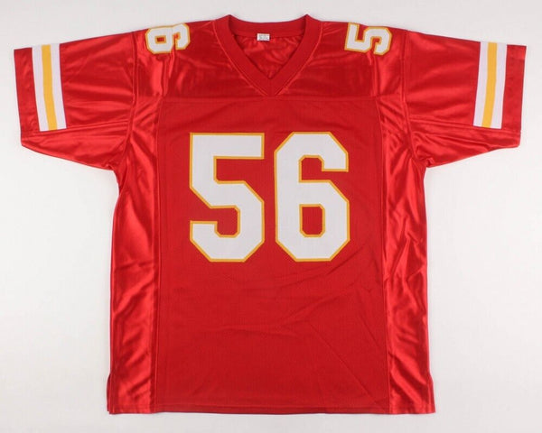 DERRICK JOHNSON SIGNED KANSAS CITY CHIEFS RED JERSEY LINEBACKER PRO BOWL  JSA 2