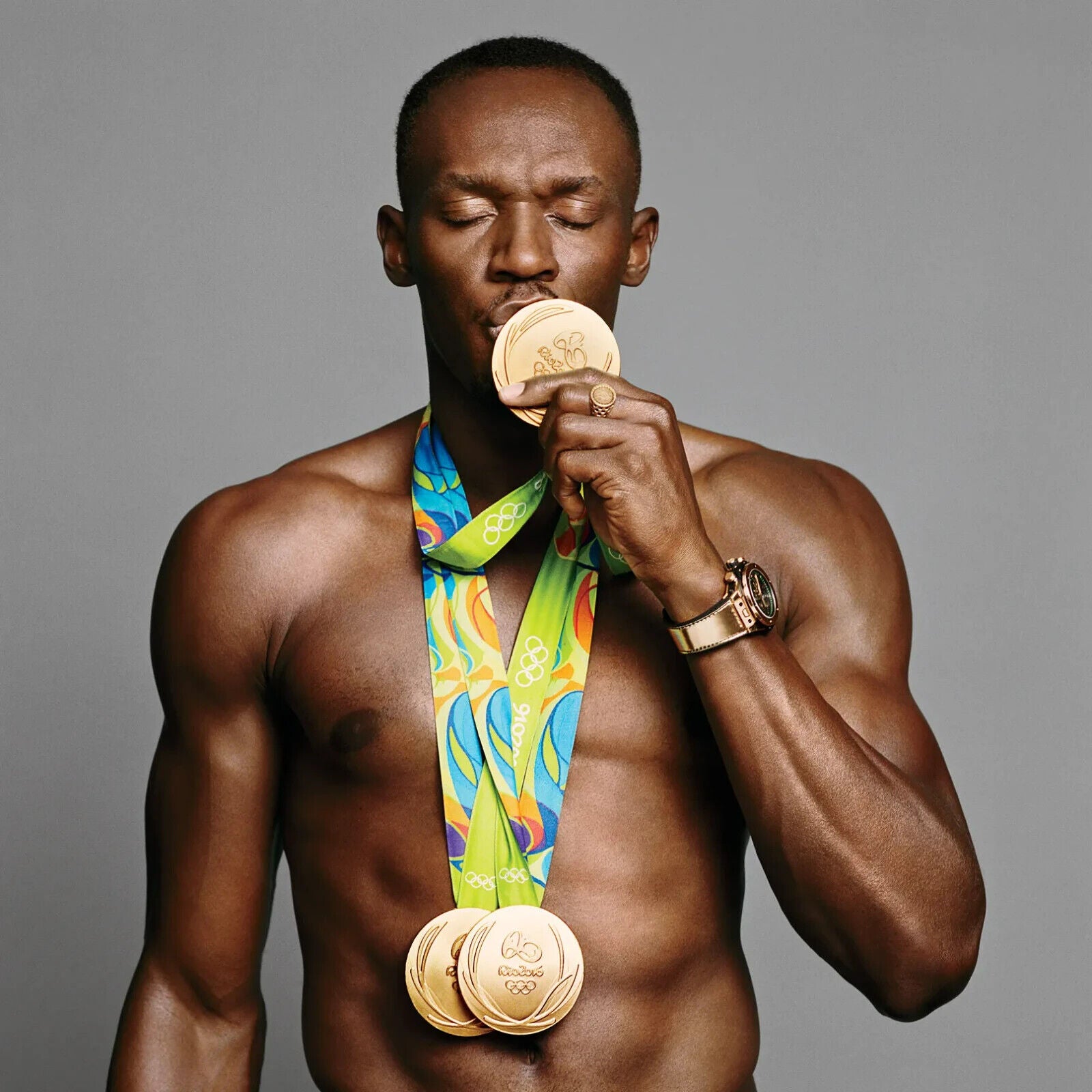 Usain Bolt Signed Team Jamaica Jersey (JSA COA) 2016 Rio De-Janeiro Olympics