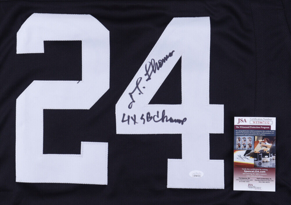 J.T. Thomas Signed Pittsburgh Steelers Jersey Inscribed "4x SB Champ" / JSA COA