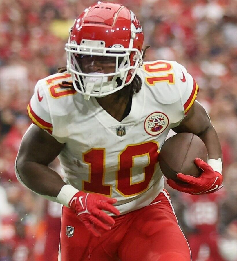 Isiah Pacheco Signed Chiefs 35x43 Framed Jersey (JSA) Kansas City #1 Running Bck