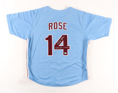 Pete Rose Signed Philadelphia Phillies "1980 W.S. Champs" Jersey (Fiterman Holo)