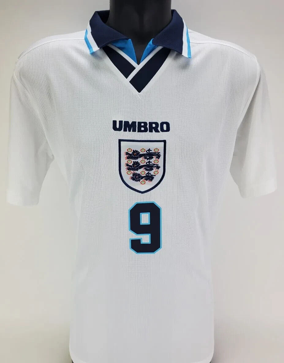 Alan Shearer Signed UMBRO Soccer Shirt (Beckett) Premier League Record 260 Goals