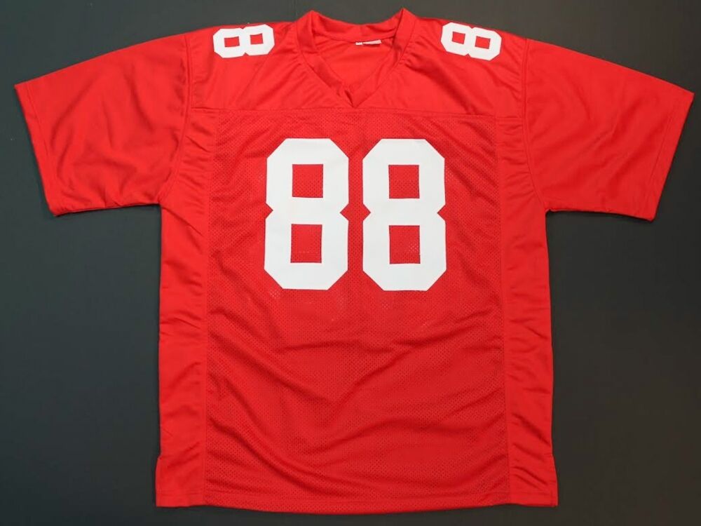 Evan Engram Signed Red Giants Jersey (JSA) New York 1st Rd Pick 2017 Draft T.E.