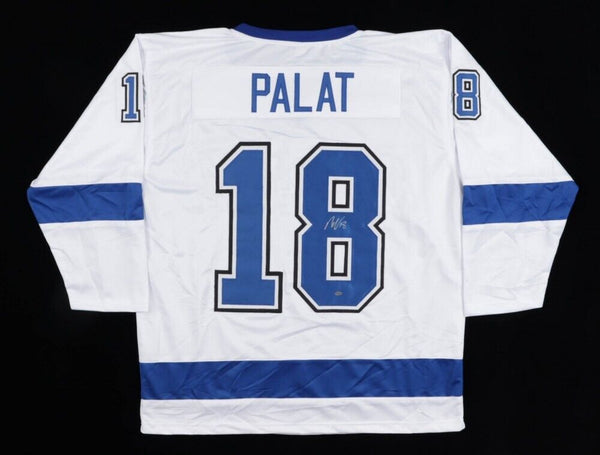 Ondrej Palat 20'21 Stanley Cup Finals White Tampa Bay Lightning  PHOTOMATCHED Game Worn Jersey