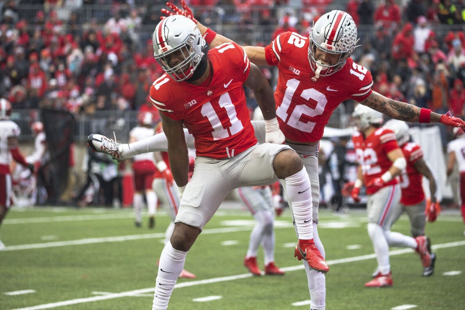 C. J Hicks Signed Ohio State Buckeyes Jersey (JSA COA) 2023 Sophomore Linebacker
