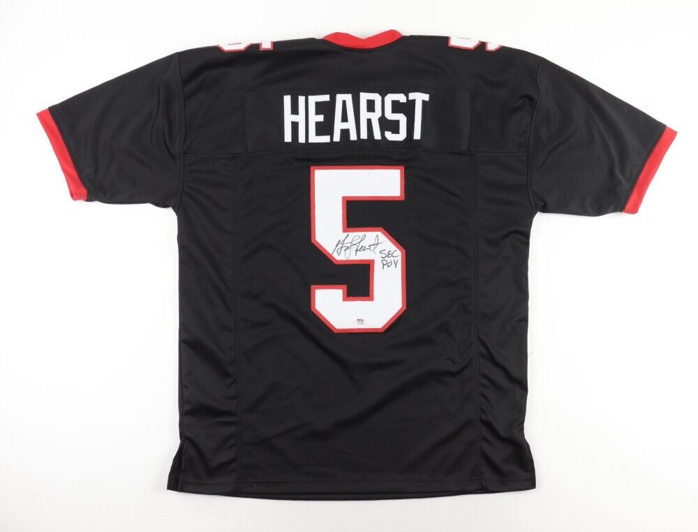 Garrison Hearst Signed Georgia Bulldogs Black Jersey Inscribed "Sec Poy" (PSA)