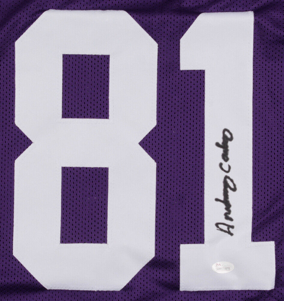 Anthony Carter Signed Vikings Jersey (JSA COA) Minnesota's 3xPro Bowl Receiver