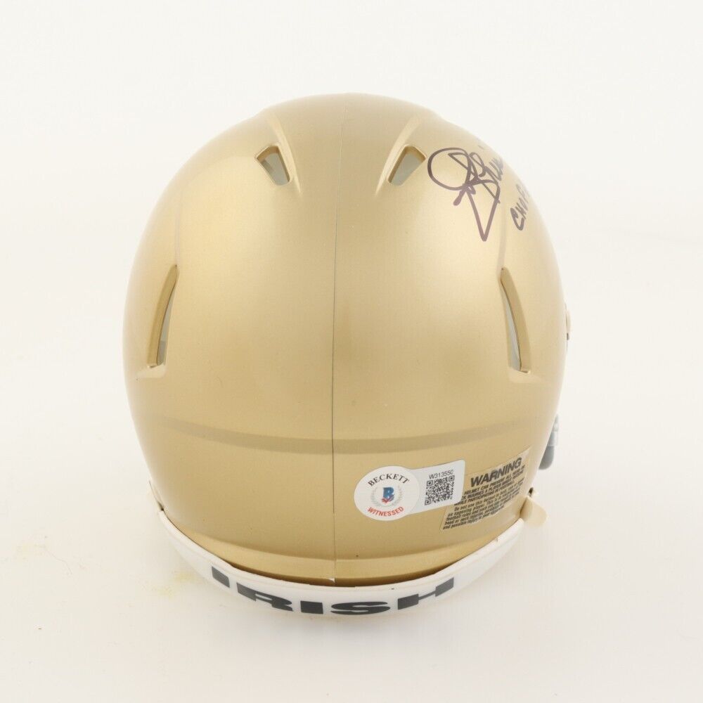Joe Theismann Signed Notre Dame Fighting Irish Mini Helmet (Beckett) Redskins QB