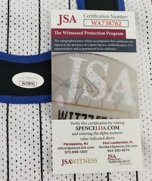 Nick Anderson Signed Magic Jersey (JSA COA) 1989 1st Ever Draft Pick by Orlando