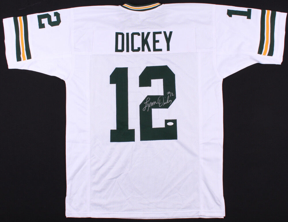 Lynn Dickey Signed Green Bay Packers White Jersey (JSA) Starting QB (1976–1985)