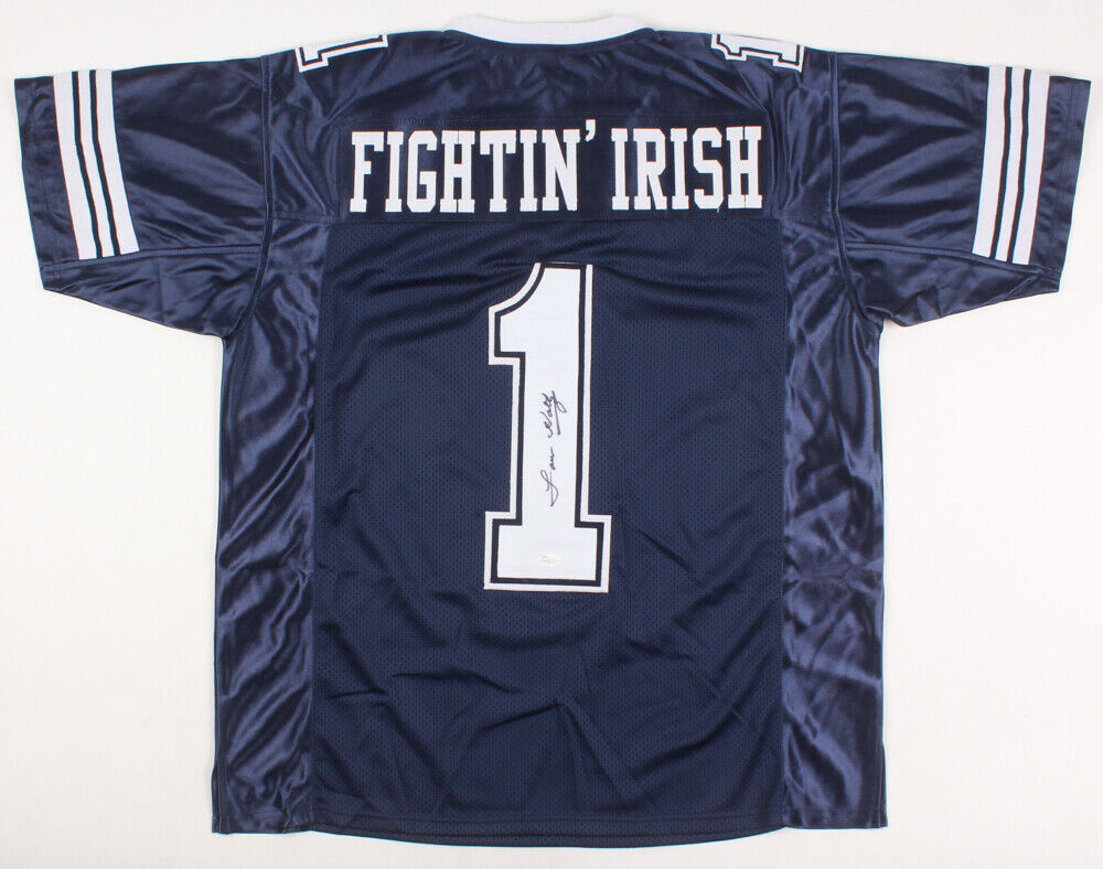 Lou Holtz Signed Notre Dame Fighting Irish Jersey (JSA COA) 1988 National Champs