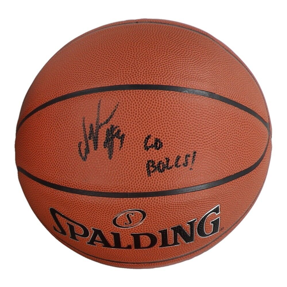 Nikola Vucevic Signed Spaulding NBA Basketball Inscribed "Go Bulls" (PSA)