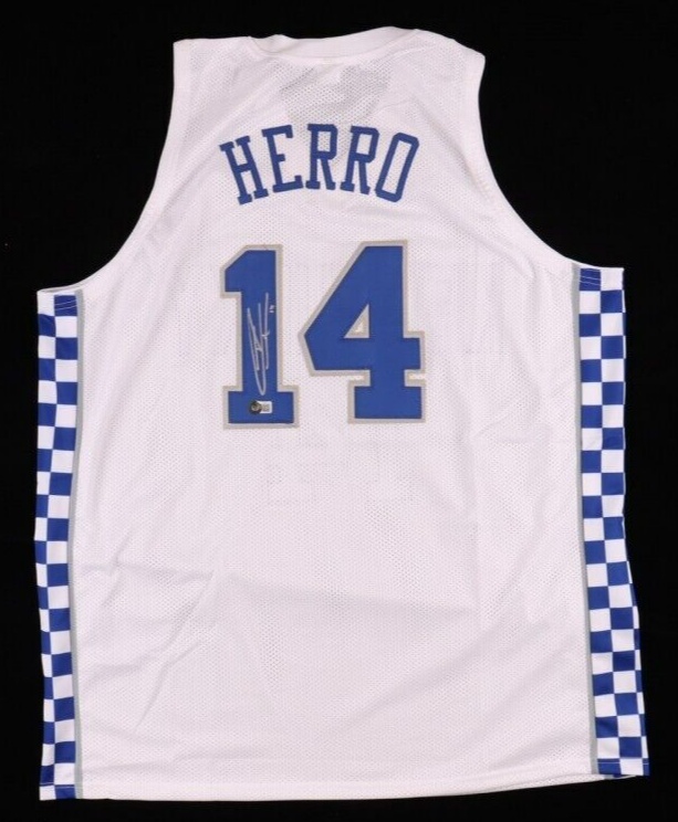 Tyler Herro Signed Kentucky Wildcats Jersey (Beckett) Miami Heat Point Guard