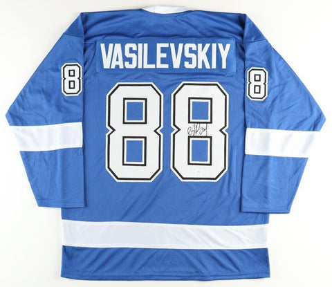 Andrei Vasilevskiy Signed Tampa Bay Lightning Jersey (JSA COA) Stanley Cup Champ
