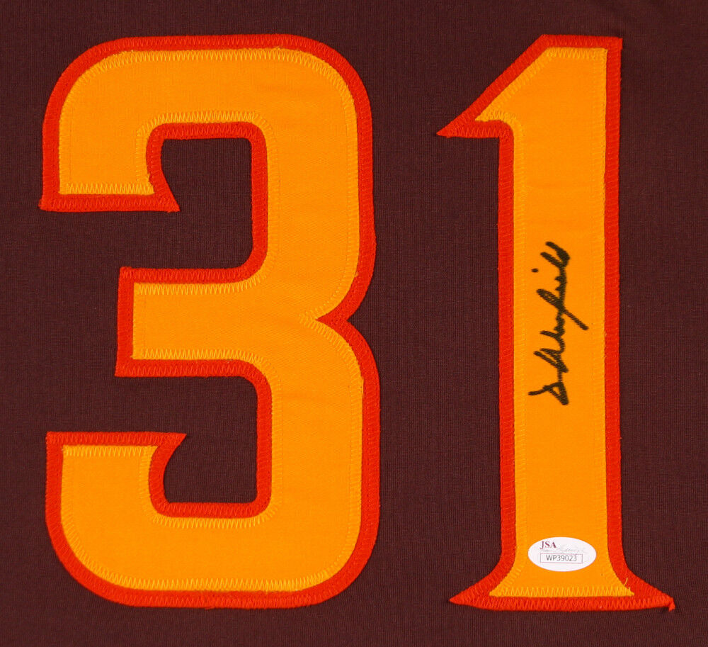 Dave Winfield Signed San Diego Padres 31"x 35" Custom Framed Jersey (JSA COA)