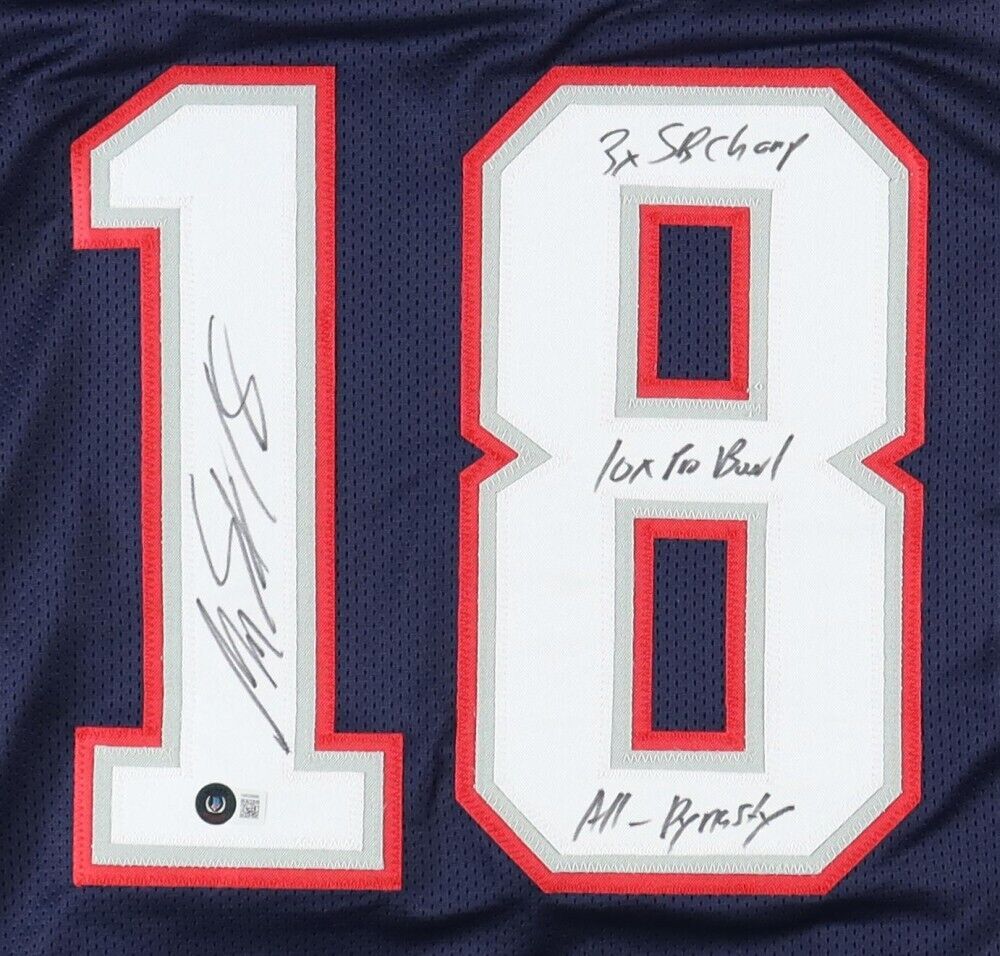 Matthew Slater Signed New England Patriots Jersey 3xInscribed (see pix) Beckett.