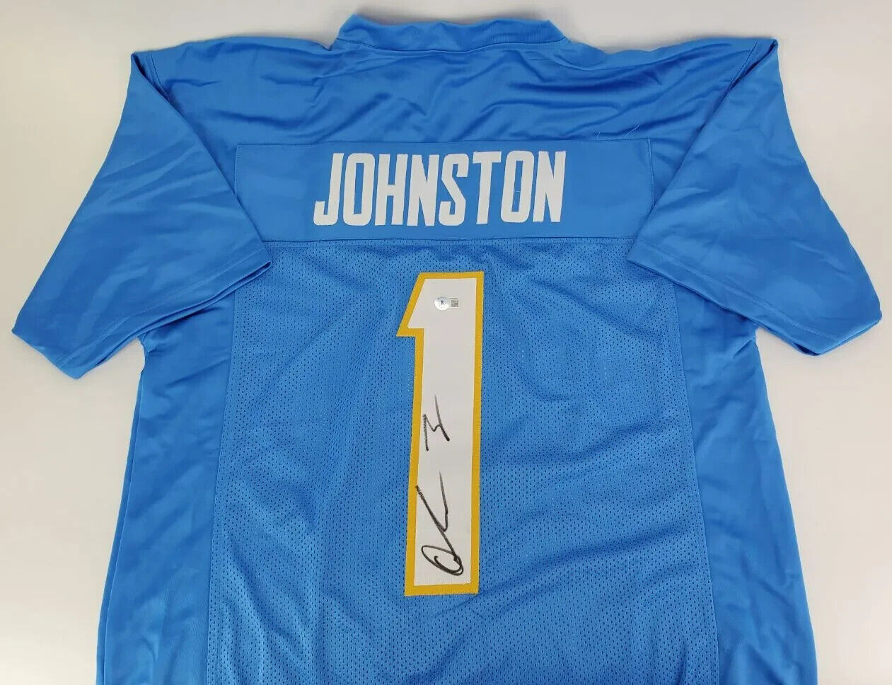 Quentin Johnston Signed San Diego Chargers Jersey (Beckett) 2023 1st Round Pk WR