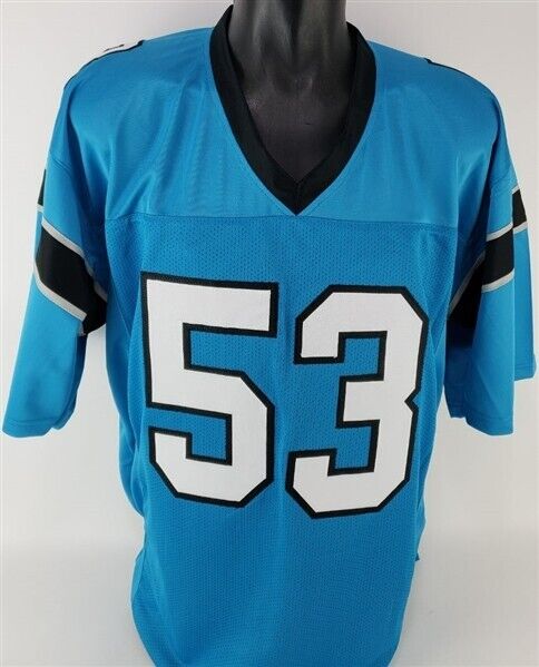 Brian Burns Signed Panthers Jersey (JSA COA) Carolina 2019 #1 Pick NFL Draft DE