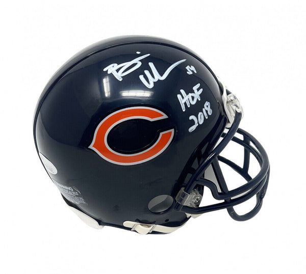 Brian Urlacher Signed Chicago Bears Ridell Mini-Helmet (JSA Holo) HOF –