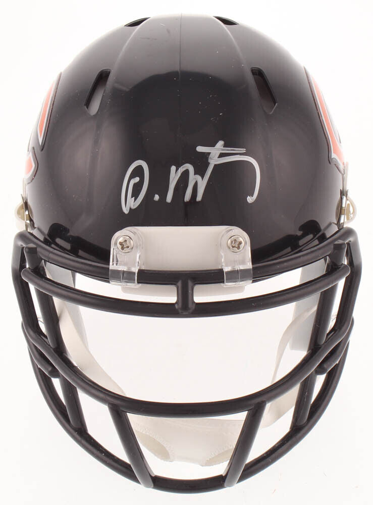 David Montgomery Signed Chicago Bears Speed Mini Helmet (JSA COA) Running Back