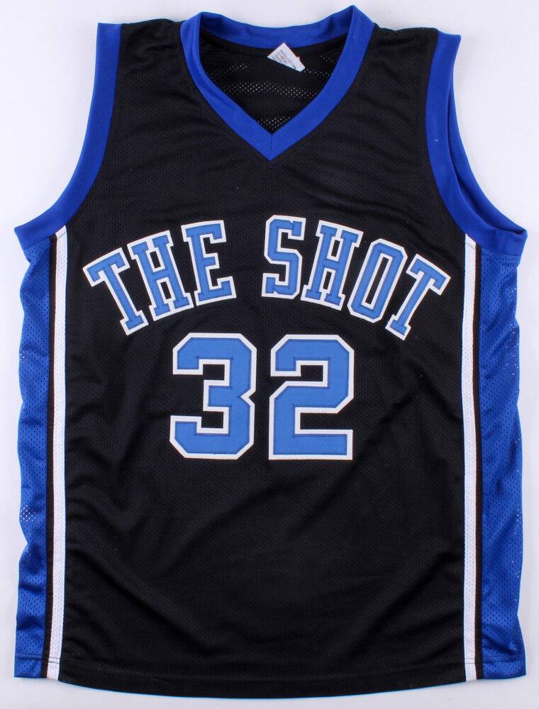Christian Laettner Signed Duke Blue Devils "The Shot" Black Jersey (JSA Holo)