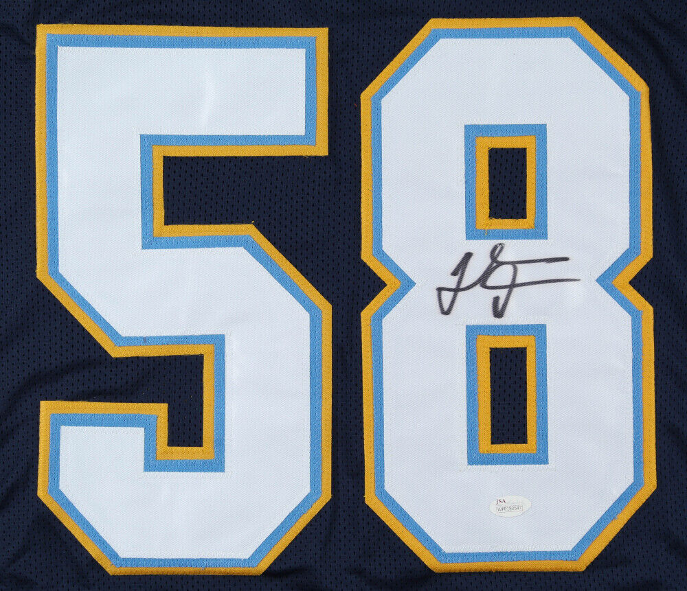 Thomas Davis Sr. Signed Los Angeles Chargers Jersey (JSA COA) 3×Pro Bowl L.B
