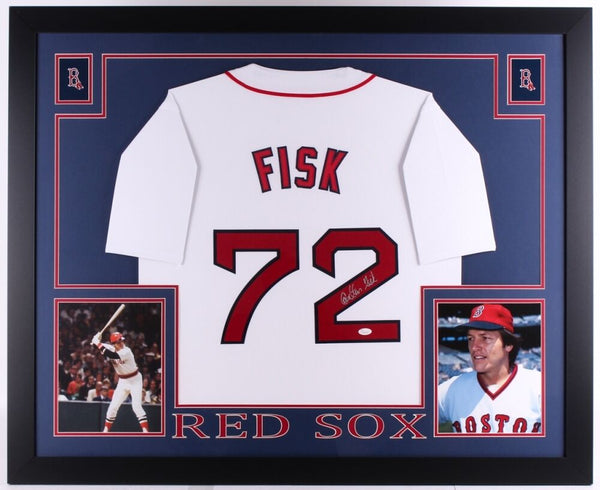 Carlton Fisk Signed Chicago White Sox 35x 43 Custom Framed Jersey (J –  Super Sports Center