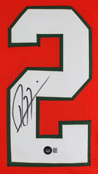 Ray Lewis Autographed/Signed Jersey Beckett COA Miami Hurricanes