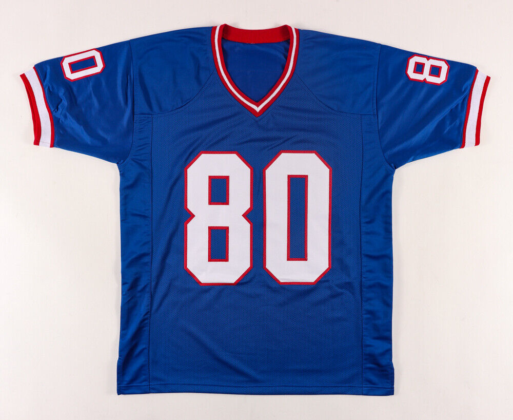 Eric Moulds Signed Bills Jersey (Beckett COA) Buffalo's All Pro W.R. (1996–2005)