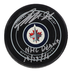 Patrik Laine Signed Winnipeg Jets Logo Puck (PSA COA) 2017 All Star Left Winger