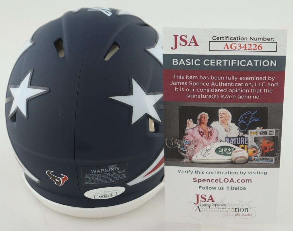 Jalen Pitre Signed Houston Texans Mini-Helmet (JSA COA) Rookie Safety / Baylor U