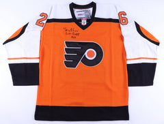 Brian Propp 2xSigned Flyers CCM Style Jersey w/ Multiple Inscriptions (Beckett)