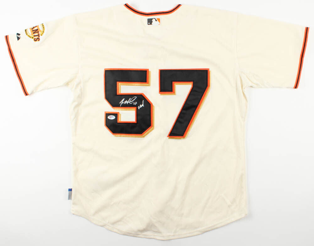 Dereck Rodriguez Signed Giants Majestic MLB Jersey Inscribed "D-Rod" (PSA Holo)