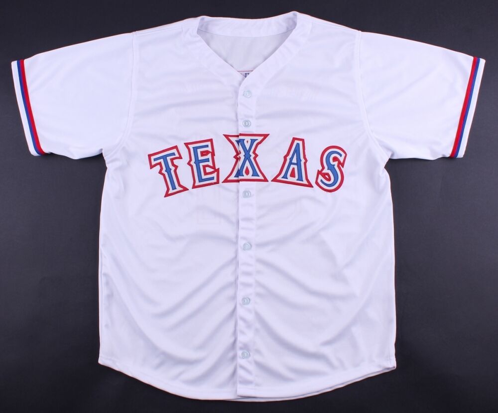 Fergie Jenkins Signed Texas Rangers Jersey Inscribed "HOF 91" (JSA COA)