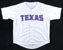 Rafael Palmeiro Signed Texas Rangers Jersey Inscribed 569 HRS/3020 Hits/ JSA COA